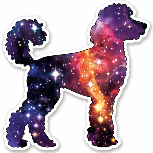 Poodle Dog galaxy Vinyl Decal Sticker for Car, Laptop, Tumbler and more # F012397