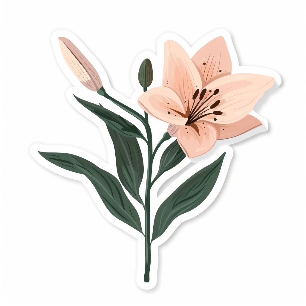 Lily flower majestic Expressive surreal Vinyl Decal Sticker for Car, Laptop, Tumbler and more # F023299