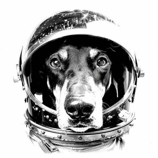 Sticker of a Cute and Adorable Doberman Pinscher Expressive surreal Vinyl Decal Sticker for Car, Laptop, Tumbler and more # F019283