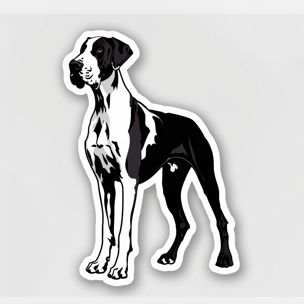 Great Dane Dog Expressive surreal Vinyl Decal Sticker for Car, Laptop, Tumbler and more # F022680