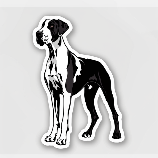 Great Dane Dog Expressive surreal Vinyl Decal Sticker for Car, Laptop, Tumbler and more # F022680