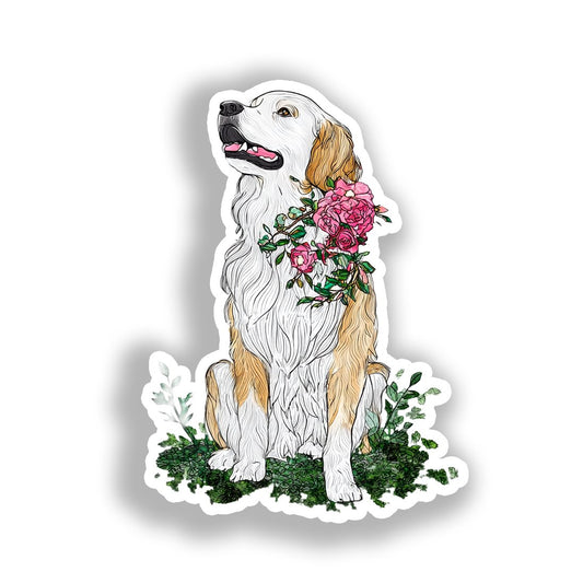 Medium Breed Dog Vinyl Decal Sticker for Car, Laptop, Tumbler and more # A019428-4" x 4"