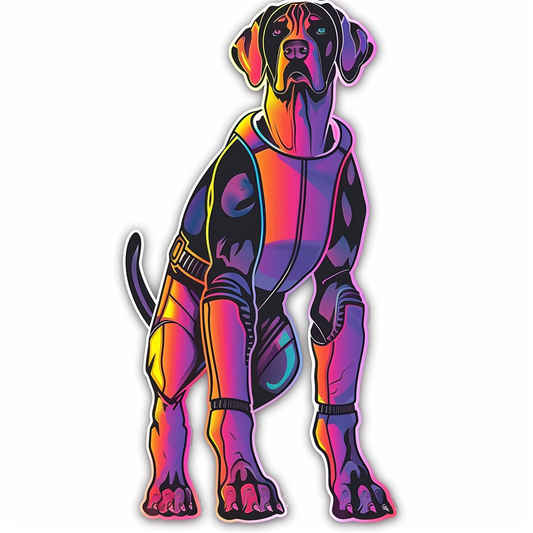Great Dane Dog Expressive surreal Vinyl Decal Sticker for Car, Laptop, Tumbler and more # F022672