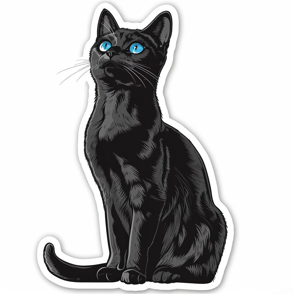 Russian Blue cat Vinyl Decal Sticker for Car, Laptop, Tumbler and more # F07929