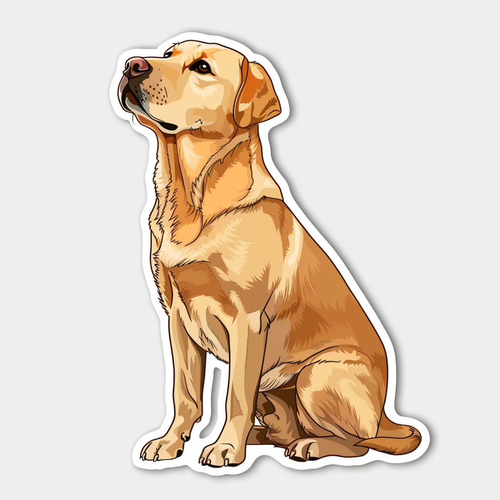 Labrador Retriever Dog Vinyl Decal Sticker for Car, Laptop, Tumbler and more # F07388