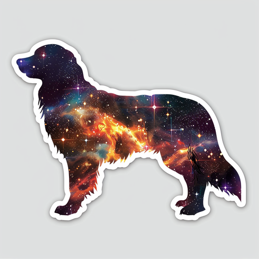 Golden Retriever Dog galaxy Vinyl Decal Sticker for Car, Laptop, Tumbler and more # F010467