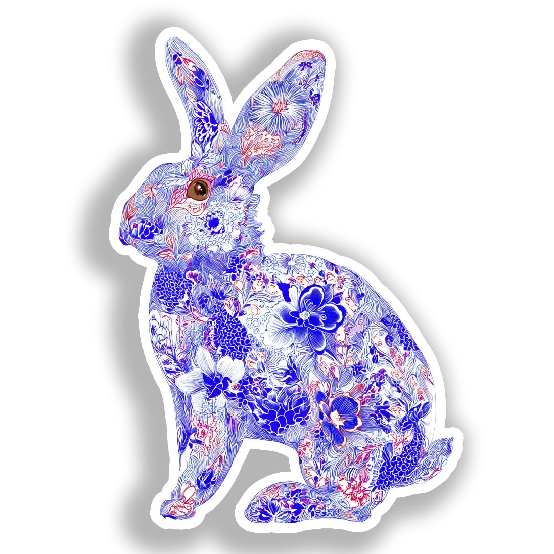 Rabbit   Vinyl Decal Sticker for Car, Laptop, Tumbler and more # A018385-4" x 4"