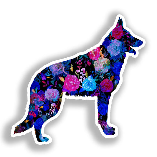 German Shepherd Dog Vinyl Decal Sticker for Car, Laptop, Tumbler and more # A019590-4" x 4"