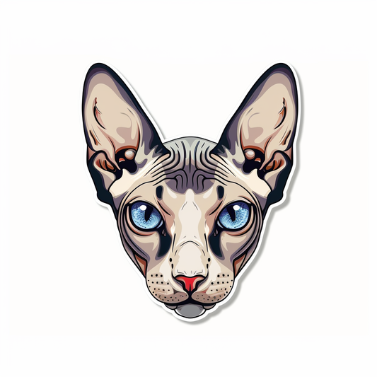 Sphynx Cat Vinyl Decal Sticker for Car, Laptop, Tumbler and more # F010093
