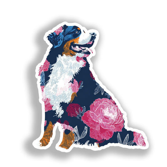 Bernese Mountain Dog Vinyl Decal Sticker for Car, Laptop, Tumbler and more # A019042-4" x 4"