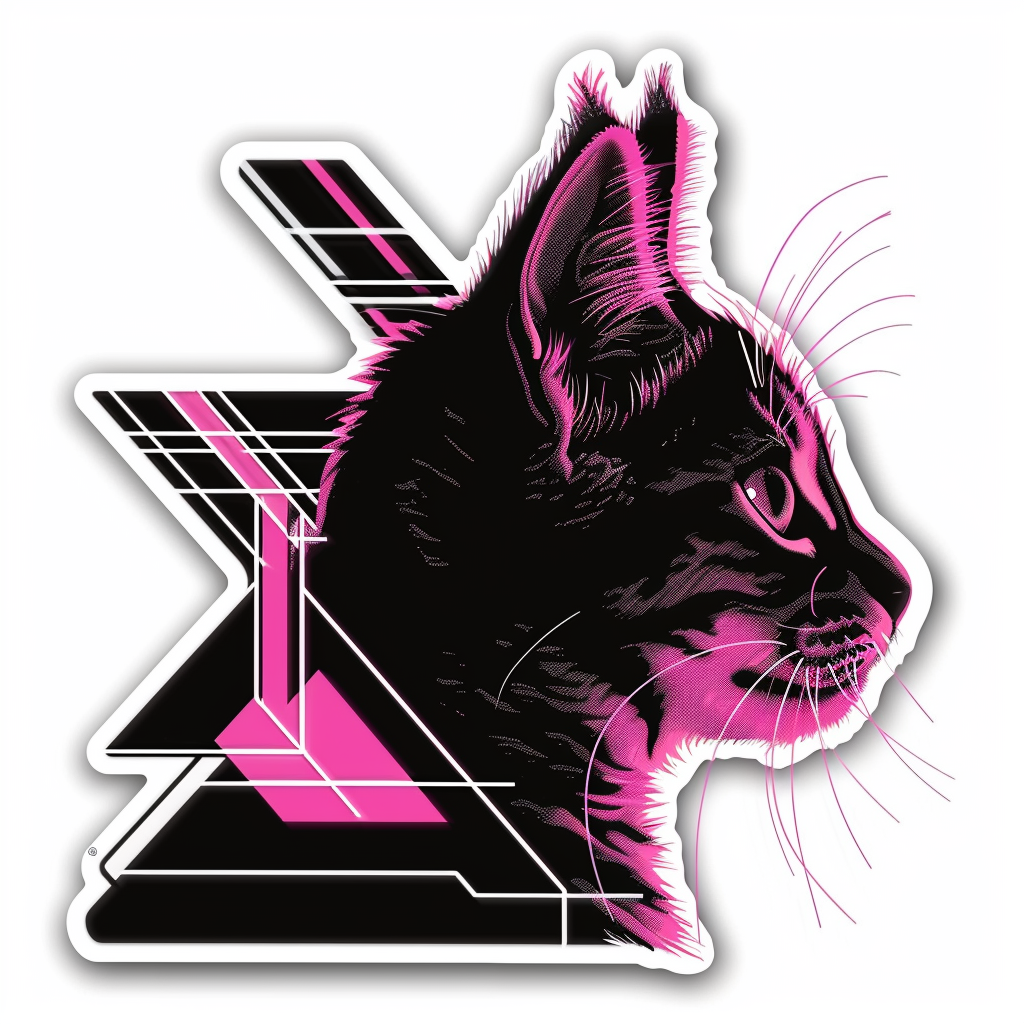 American Shorthair Cat majestic Expressive surreal Vinyl Decal Sticker for Car, Laptop, Tumbler and more # F018643