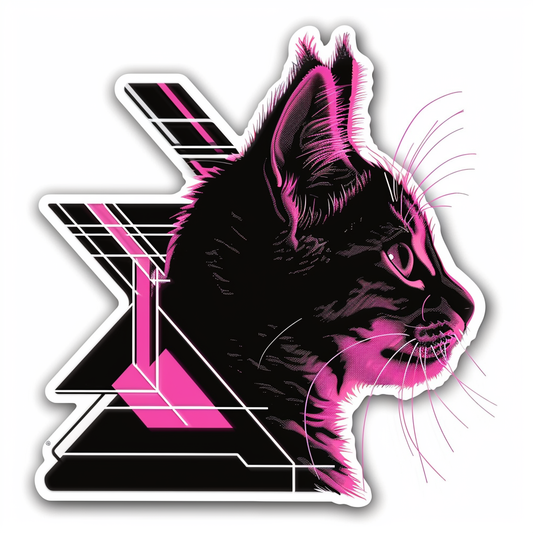 American Shorthair Cat majestic Expressive surreal Vinyl Decal Sticker for Car, Laptop, Tumbler and more # F018643