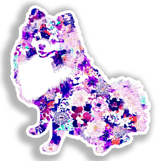 Pomeranian Dog Vinyl Decal Sticker for Car, Laptop, Tumbler and more # A017324-4" x 4"