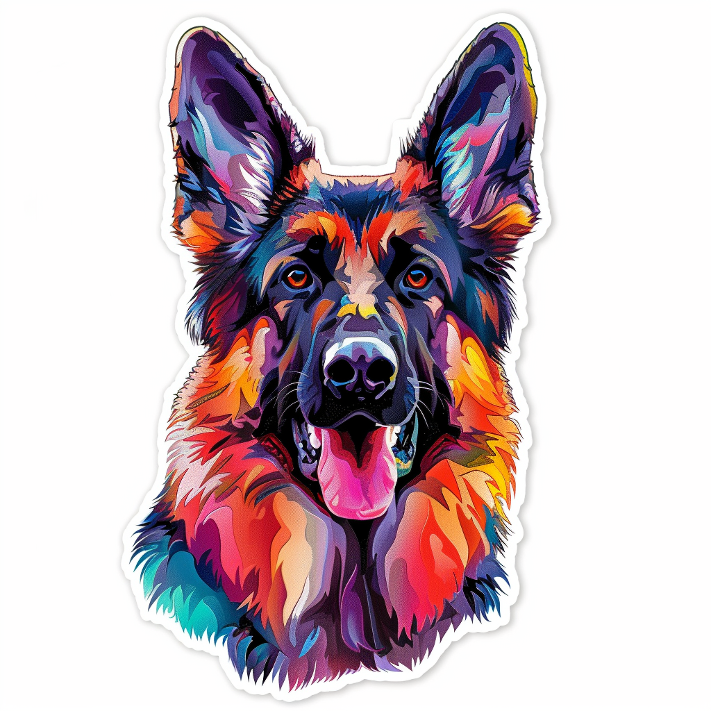 German Shepherd Dog Vinyl Decal Sticker for Car, Laptop, Tumbler and more # F011656