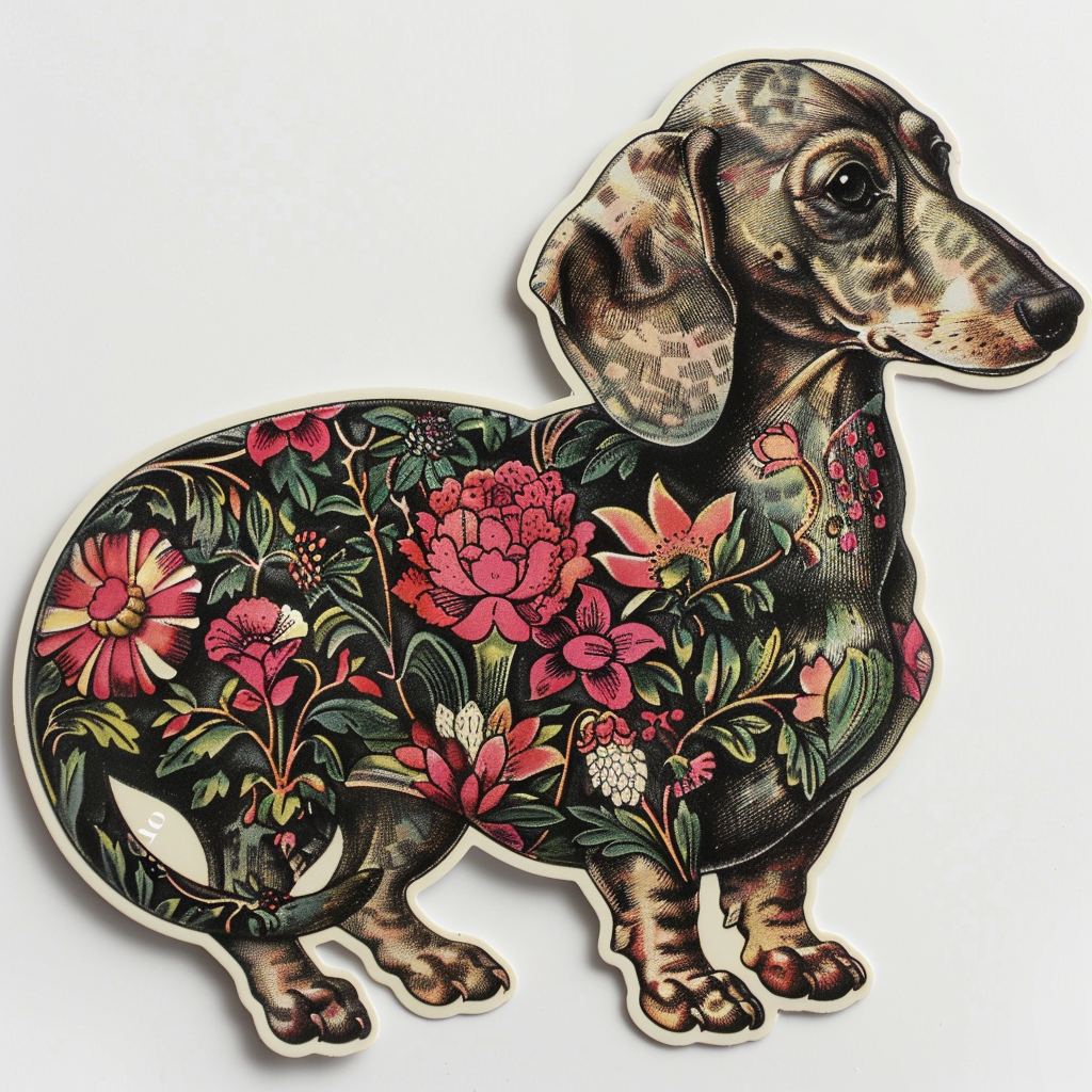 Dachshund Dog Heartcore Vinyl Decal Sticker for Car, Laptop, Tumbler and more # F012794