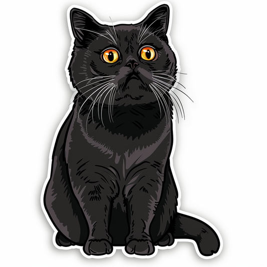 British Shorthair cat Vinyl Decal Sticker for Car, Laptop, Tumbler and more # F07850