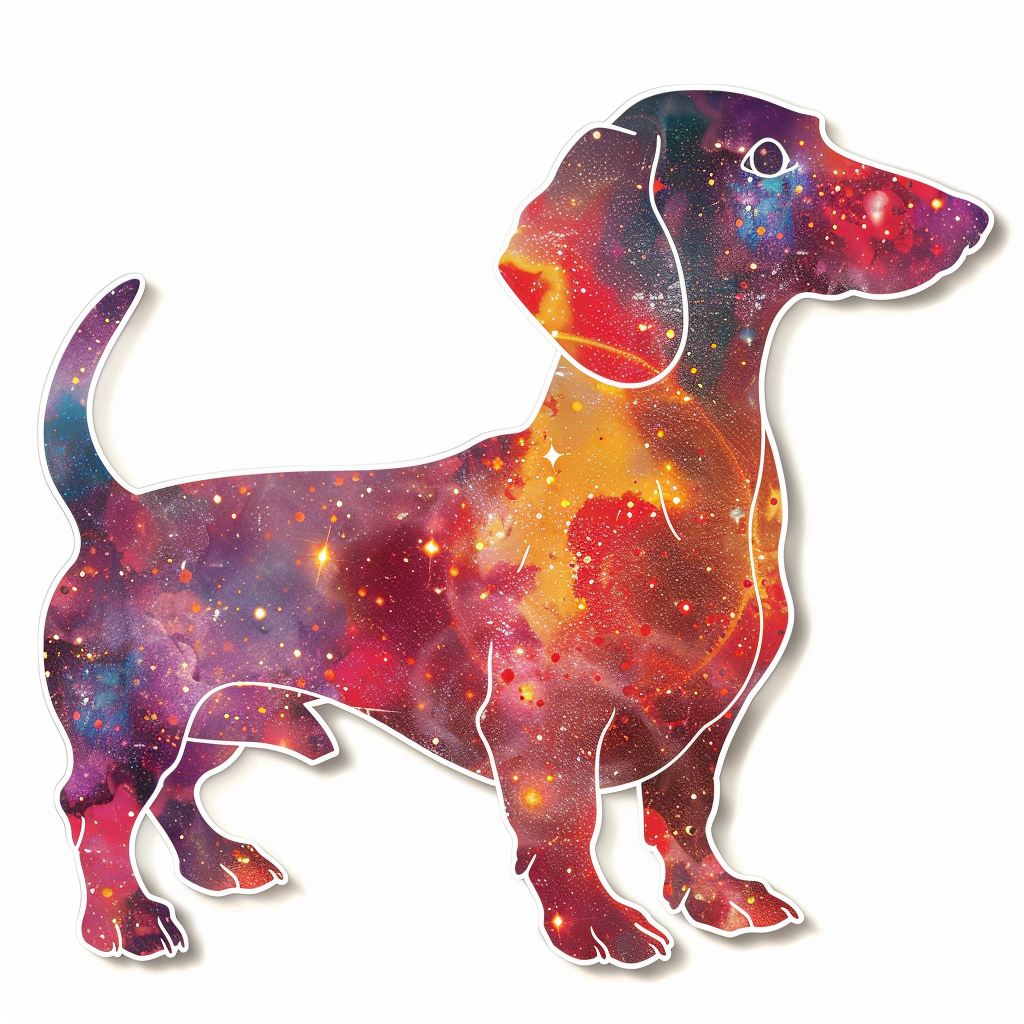 Dachshund Dog galaxy Vinyl Decal Sticker for Car, Laptop, Tumbler and more # F012937