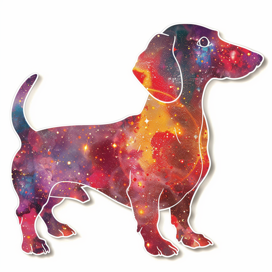Dachshund Dog galaxy Vinyl Decal Sticker for Car, Laptop, Tumbler and more # F012937