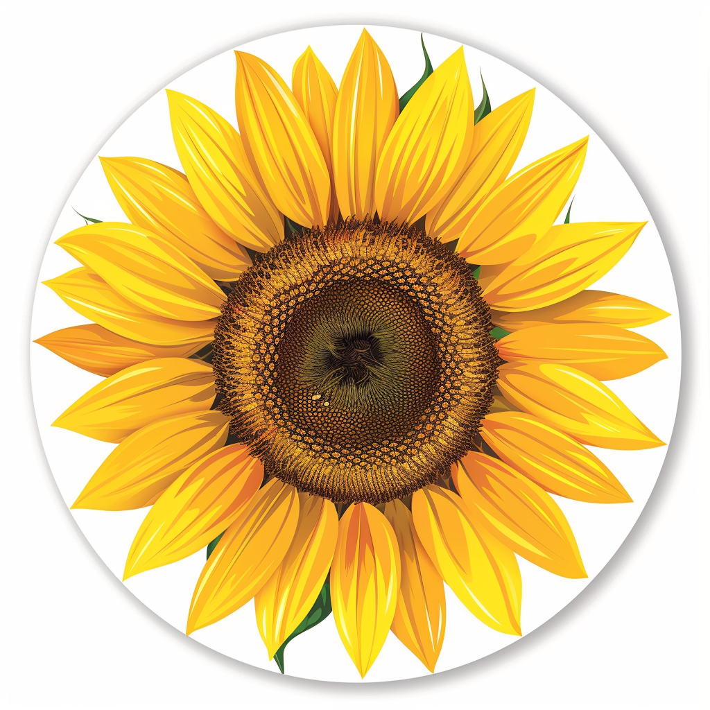 Sunflower flower majestic Expressive surreal Vinyl Decal Sticker for Car, Laptop, Tumbler and more # F022988