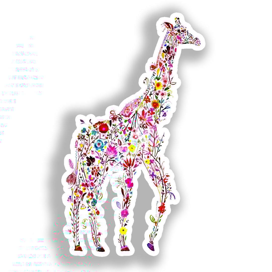 Giraffe Vinyl Decal Sticker for Car, Laptop, Tumbler and more # A018562-4" x 4"