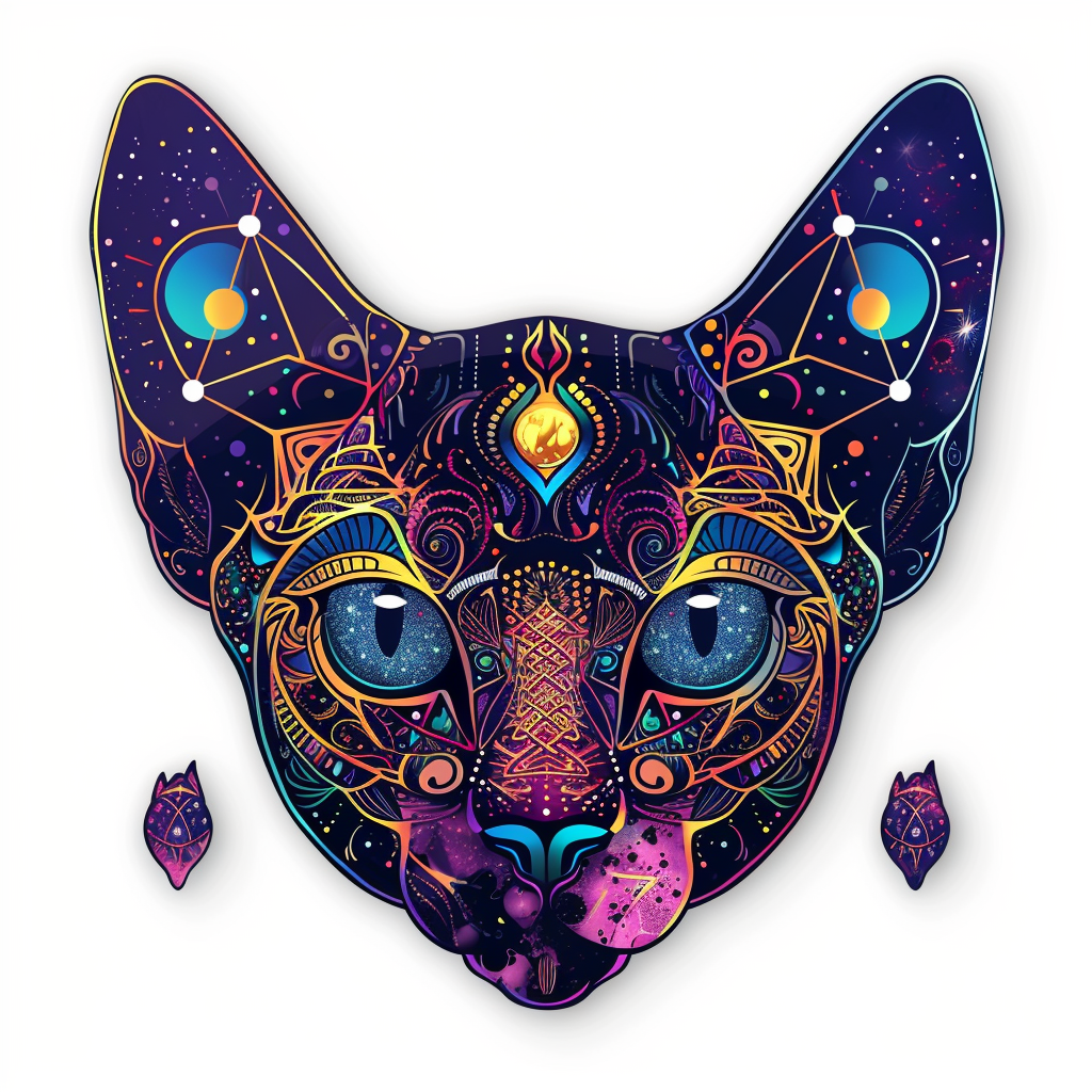 Sphynx Cat Vinyl Decal Sticker for Car, Laptop, Tumbler and more # F010055