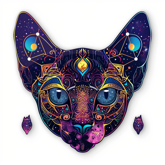 Sphynx Cat Vinyl Decal Sticker for Car, Laptop, Tumbler and more # F010055