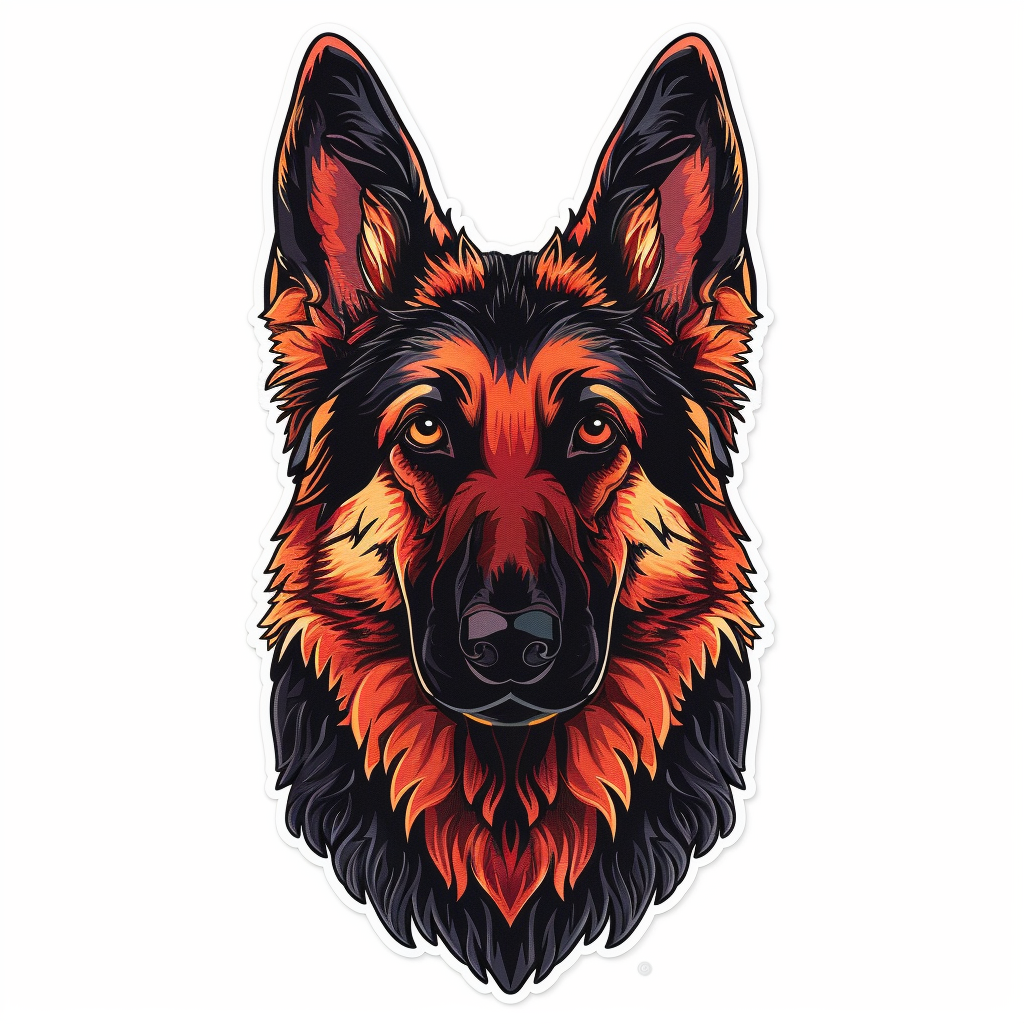 German Shepherd Dog Vinyl Decal Sticker for Car, Laptop, Tumbler and more # F011698