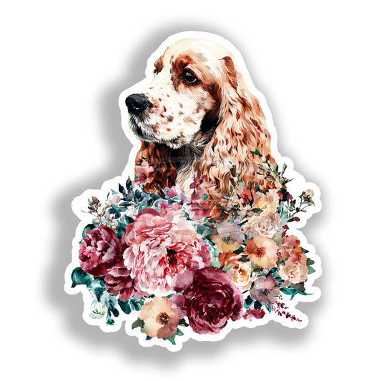Cocker Spaniel Dog Vinyl Decal Sticker for Car, Laptop, Tumbler and more # A019782-4" x 4"