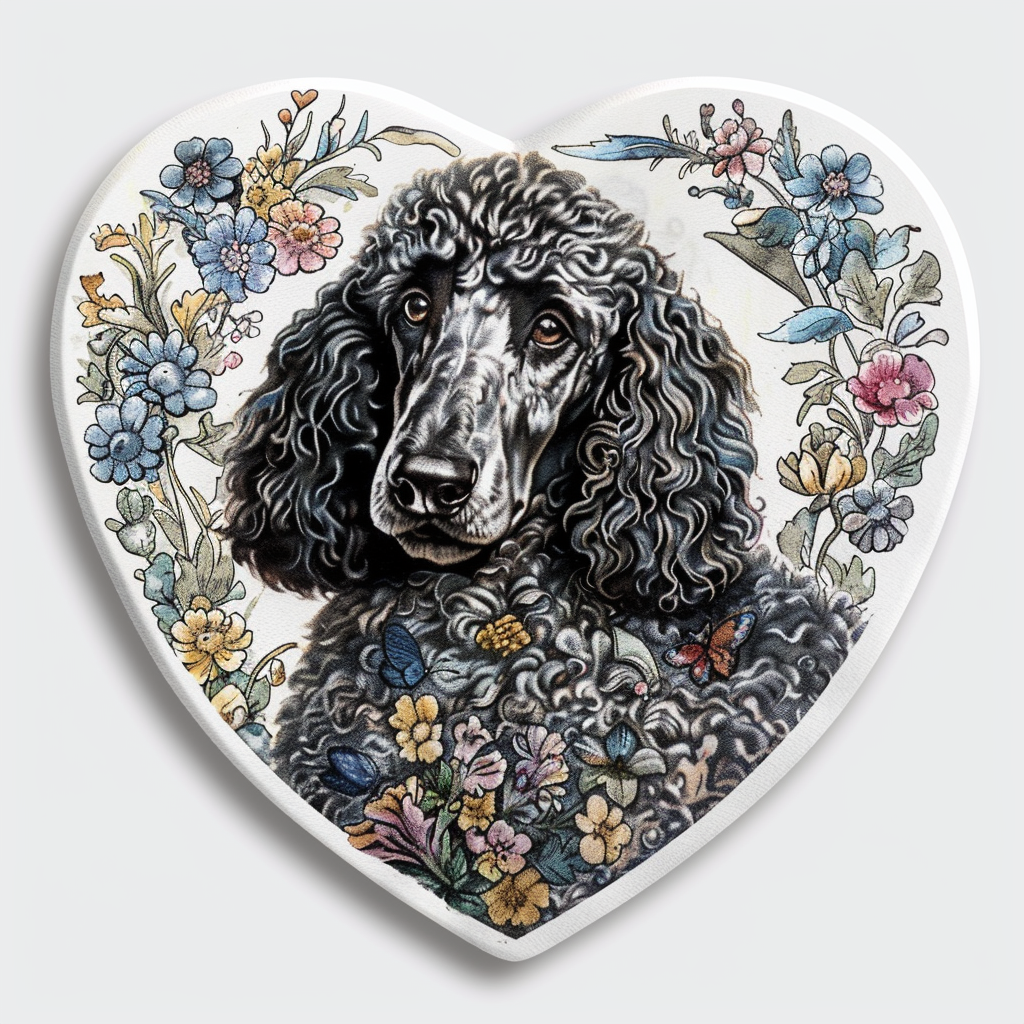 Poodle Dog heartcore Vinyl Decal Sticker for Car, Laptop, Tumbler and more # F012285