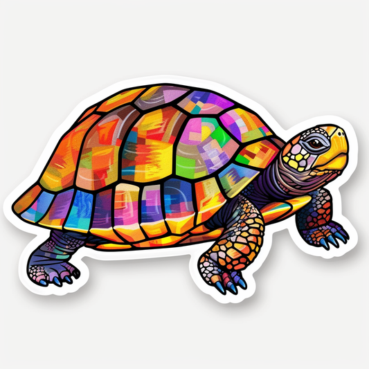 Sticker of a turtle majestic Expressive surreal Vinyl Decal Sticker for Car, Laptop, Tumbler and more # F022032