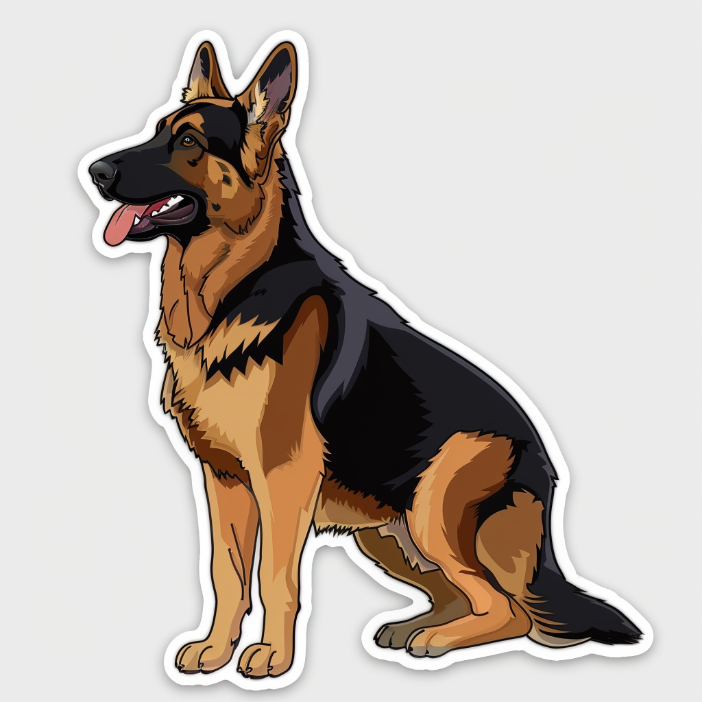German Shepherd Dog Vinyl Decal Sticker for Car, Laptop, Tumbler and more # F07385