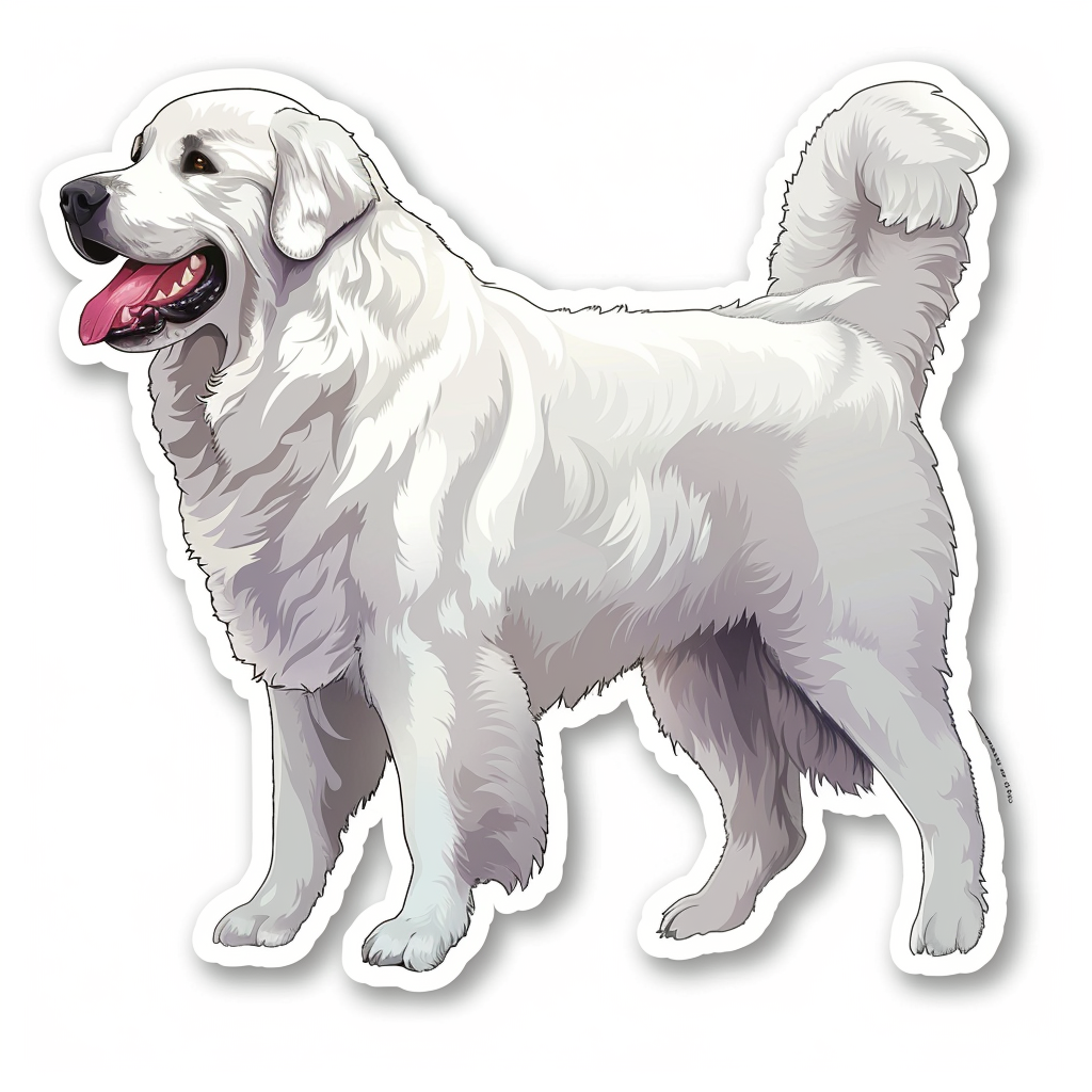 Sticker of Great Pyrenees dog  Vinyl Decal Sticker for Car, Laptop, Tumbler and more # F023678