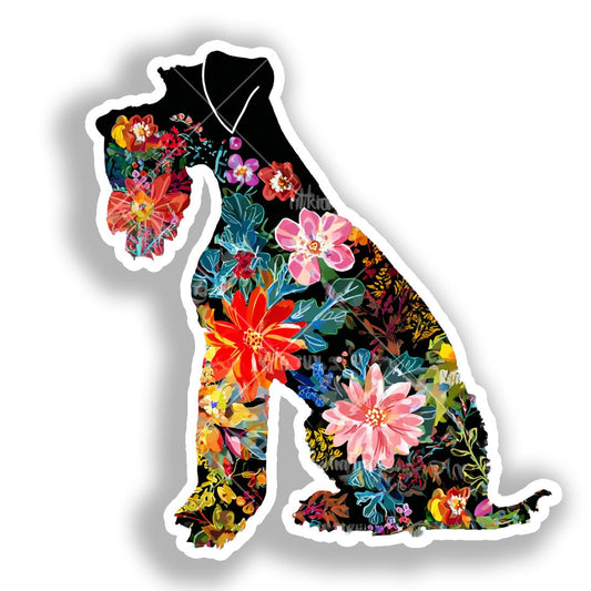 Miniature Schnauzer Dog Vinyl Decal Sticker for Car, Laptop, Tumbler and more # A019314-4" x 4"