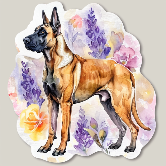 Great Dane Dog Expressive surreal Vinyl Decal Sticker for Car, Laptop, Tumbler and more # F022887