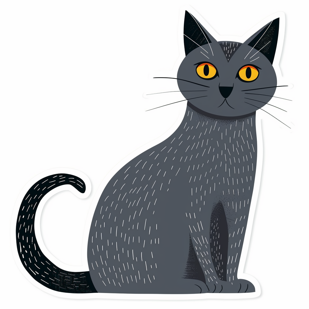 Russian Blue cat Vinyl Decal Sticker for Car, Laptop, Tumbler and more # F07622