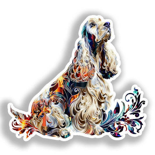 Cocker Spaniel Dog Vinyl Decal Sticker for Car, Laptop, Tumbler and more # A019800-4" x 4"