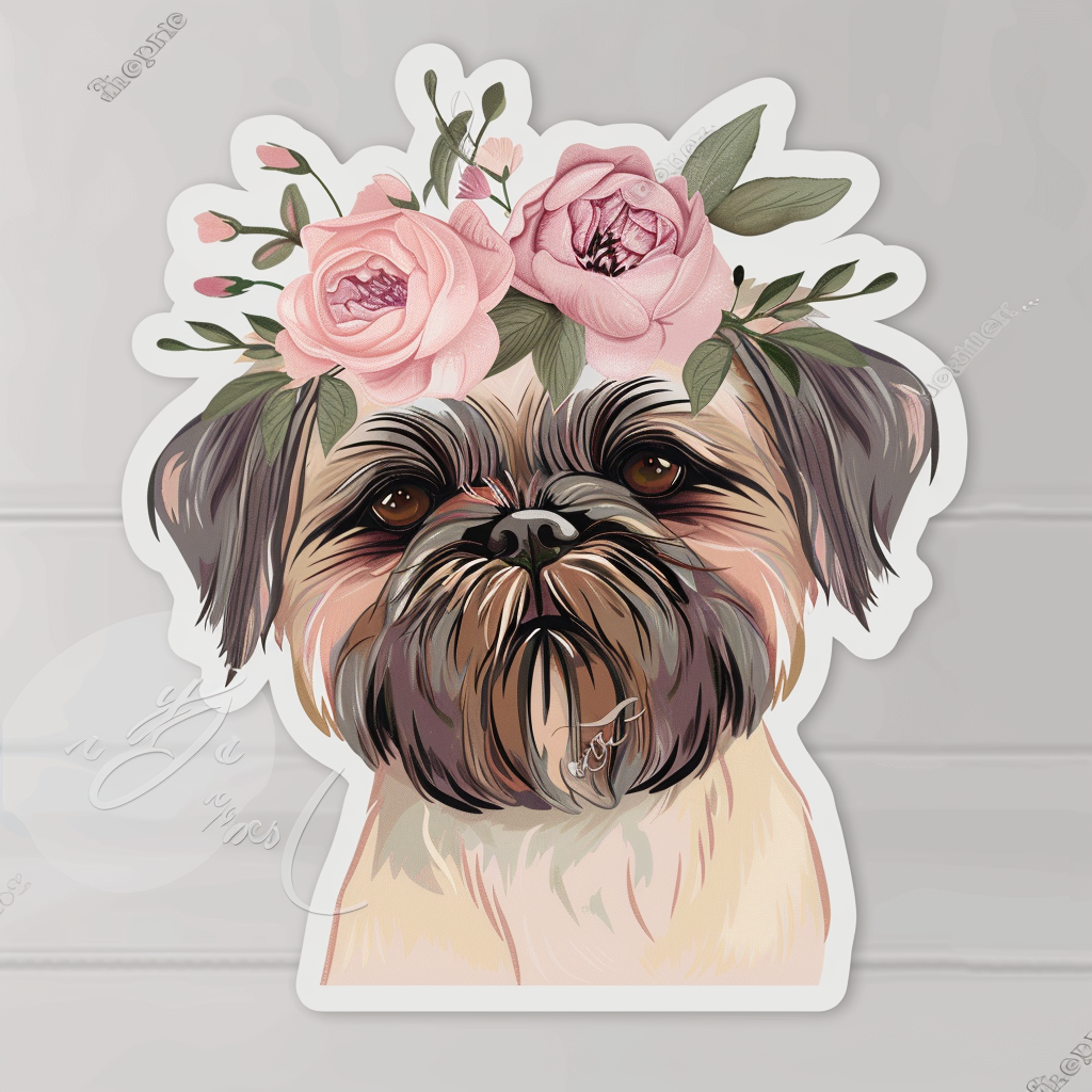 Adorable Shih Tzu Dog Expressive surreal Vinyl Decal Sticker for Car, Laptop, Tumbler and more # F018172