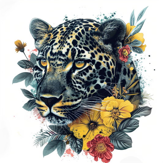 Leopard majestic Expressive surreal Vinyl Decal Sticker for Car, Laptop, Tumbler and more # F022423