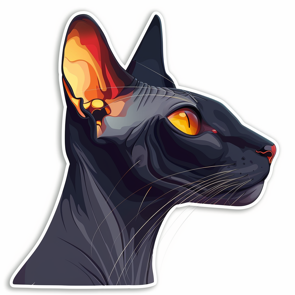 Sphynx Cat Vinyl Decal Sticker for Car, Laptop, Tumbler and more # F09988