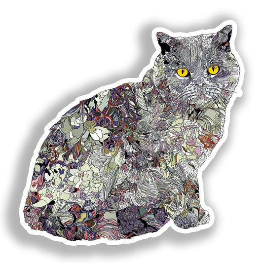 British Shorthair Cat Vinyl Decal Sticker for Car, Laptop, Tumbler and more # A018931-4" x 4"