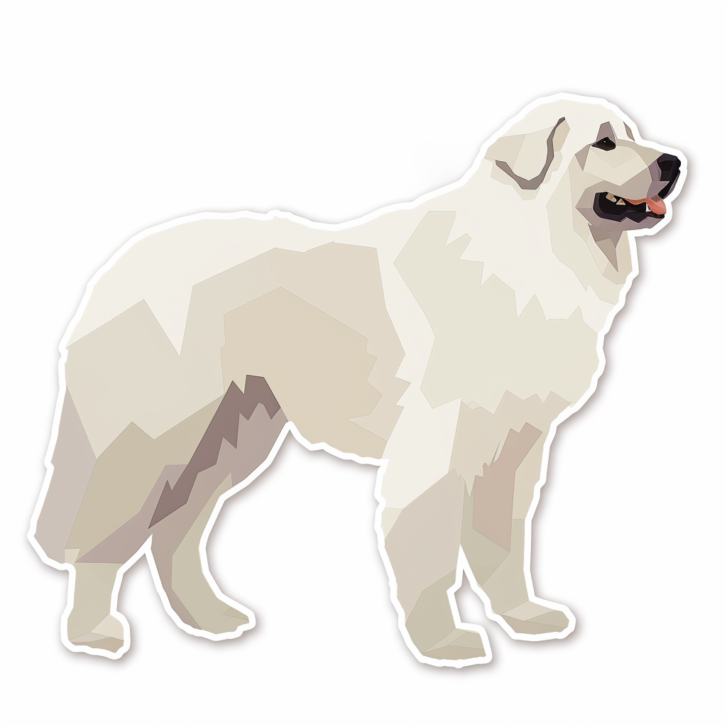 Sticker of Great Pyrenees dog  Vinyl Decal Sticker for Car, Laptop, Tumbler and more # F023615
