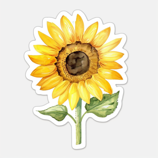 Sticker of a Sunflower  Vinyl Decal Sticker for Car, Laptop, Tumbler and more # F023383