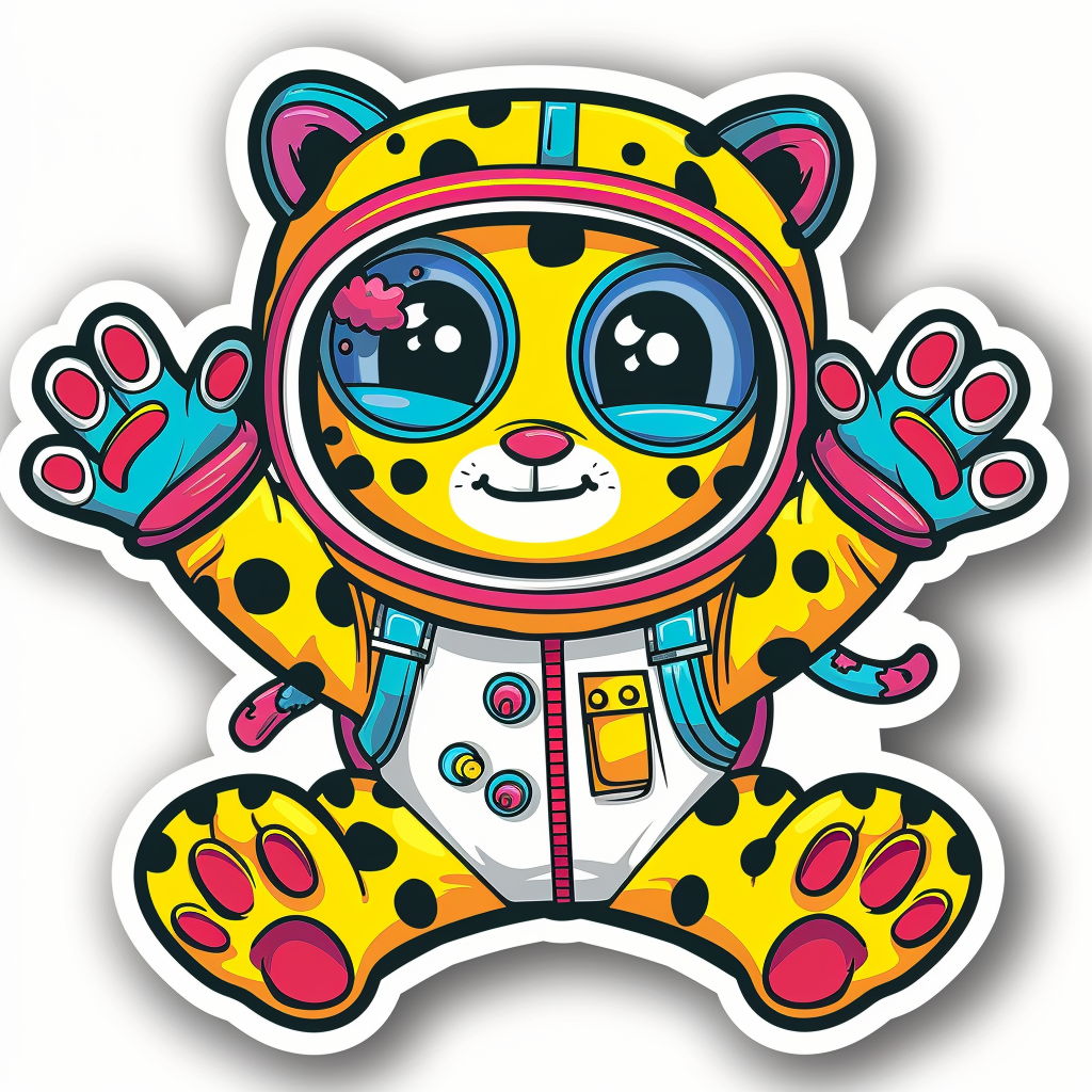 Leopard majestic Expressive surreal Vinyl Decal Sticker for Car, Laptop, Tumbler and more # F022481