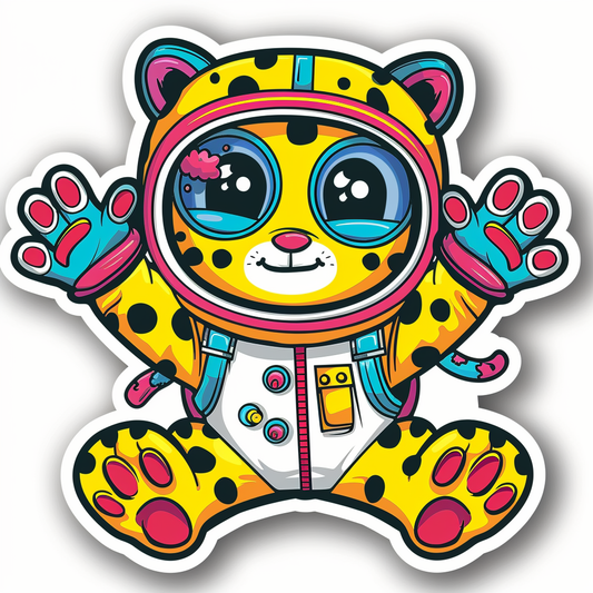 Leopard majestic Expressive surreal Vinyl Decal Sticker for Car, Laptop, Tumbler and more # F022481