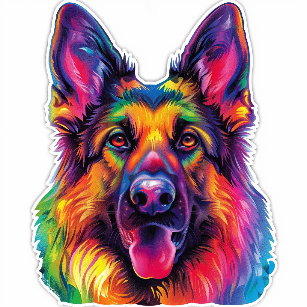 German Shepherd Dog Vinyl Decal Sticker for Car, Laptop, Tumbler and more # F011410
