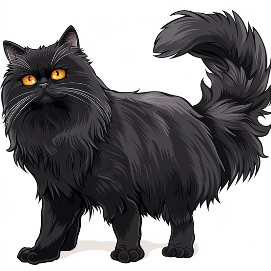 Persian Cat Expressive surreal Vinyl Decal Sticker for Car, Laptop, Tumbler and more # F016135