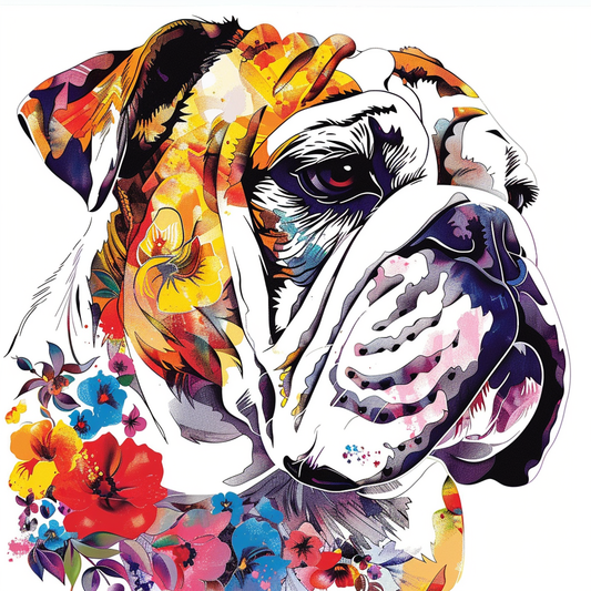 Bulldog Dog majestic Expressive surreal Vinyl Decal Sticker for Car, Laptop, Tumbler and more # F017580