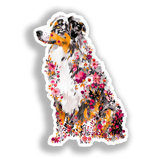 Australian Shepherd Dog Vinyl Decal Sticker for Car, Laptop, Tumbler and more # A018742-4" x 4"