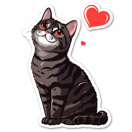 American Shorthair Cat majestic Expressive surreal Vinyl Decal Sticker for Car, Laptop, Tumbler and more # F018711