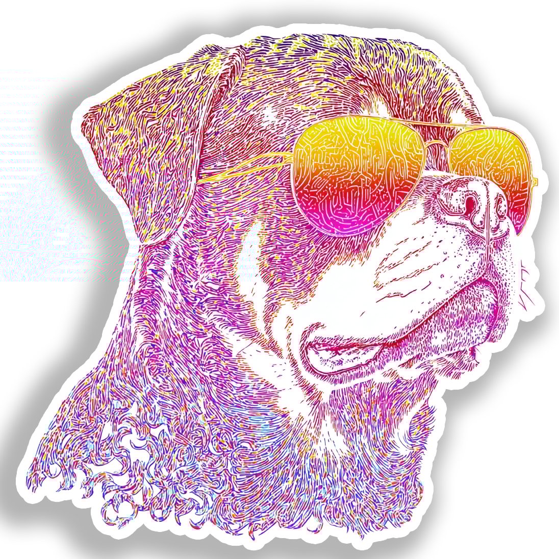 Rottweiler Dog Vinyl Decal Sticker for Car, Laptop, Tumbler and more # A018330-4" x 4"